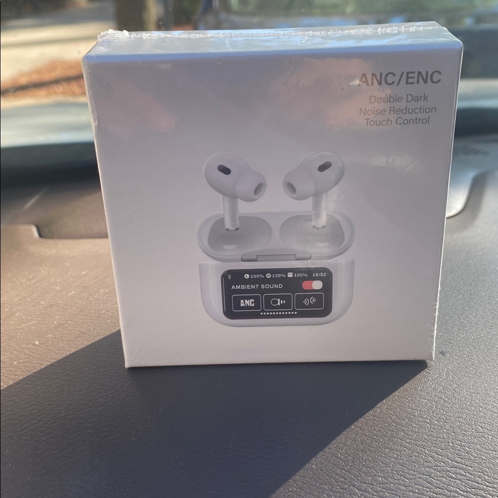 White Wireless Earbuds with Charging Case